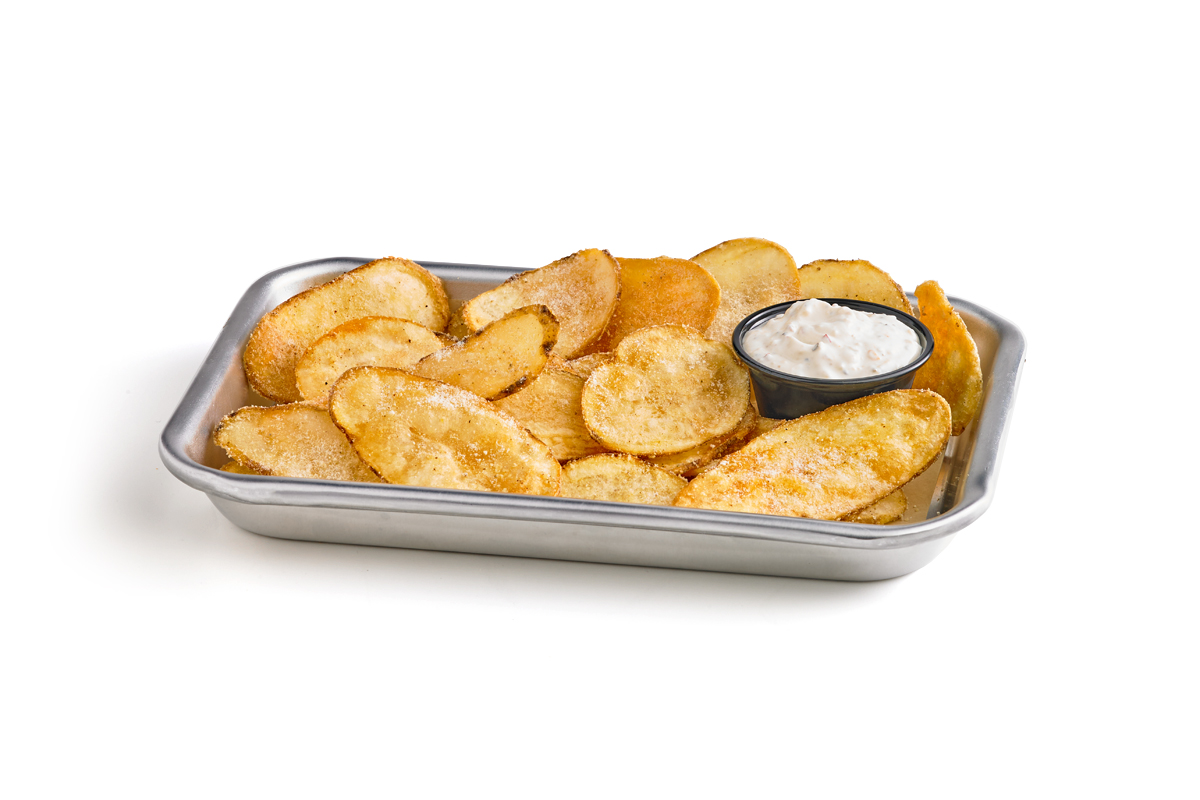 image of cactus cuts potatoes on a sheet pan